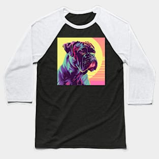 Retro Boxer: Pastel Pup Revival Baseball T-Shirt